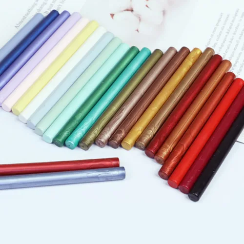 Miniatura 4 de 30 varillas de sellado de cera para pistola de pegamento para sello de cera, invitaciones de boda, sellado de letras de sobre (plateado)
