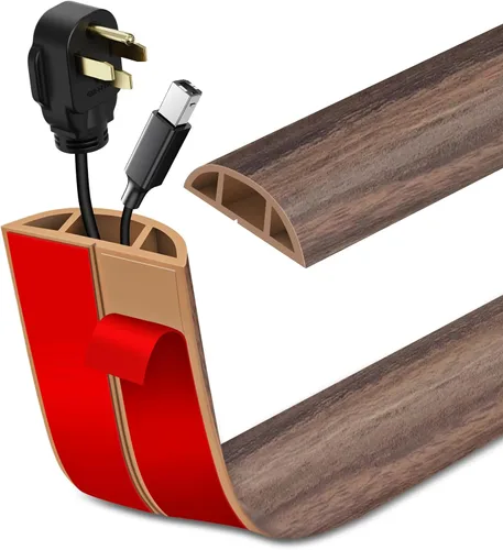 Miniatura 16 de Cubierta de Cable para Piso Autoadhesiva Ocultador de Cables Cubiertas de Cable de Extensión para Piso Protector de Cable de Alimentación para Piso