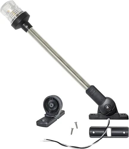 Miniatura 6 de Pactrade Marine 12V Luz de navegación para bote, yate, pontón, luz de anclaje, 360 grados, omnidireccional, naturaleza, LED blanco, resistente a
