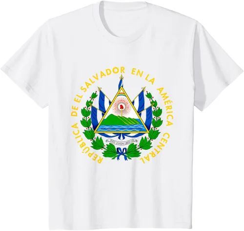 Miniatura 27 de Camiseta con diseño de emblema de la bandera de El Salvador