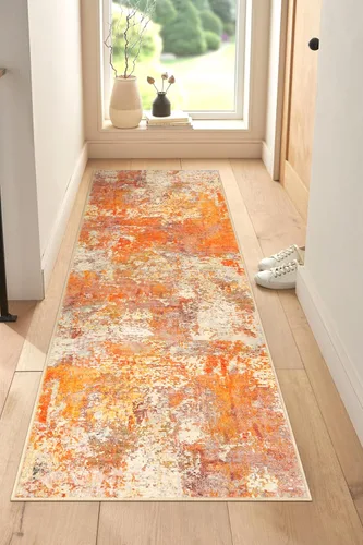 Miniatura 7 de Lahome Alfombra Runner Abstracta Moderna - Alfombras para Pasillo de 2x6 Pies, Alfombras Largas para Baño, Runner Lavable, Alfombra Contemporánea
