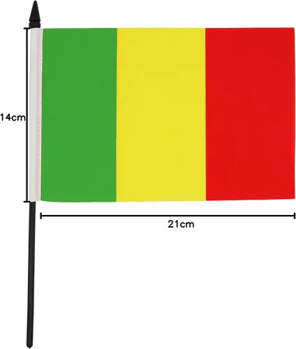 Miniatura 81 de AZ FLAG Sierra Leone Bandera de mesa 5'' x 8'' - Bandera de escritorio de Sierra Leona 21 x 14 cm - Bastón y base de plástico negro