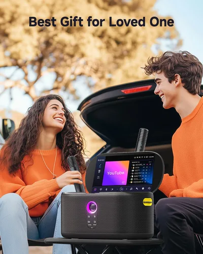 Miniatura 7 de Ikarao Sistema de subwoofer de escenario profesional, potencia máxima de 280 W, subwoofer PA con 2 micrófonos inalámbricos, corrección de tono
