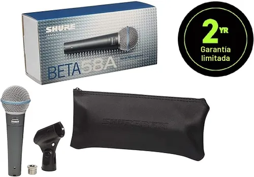 Miniatura 2 de Shure Micrófono vocal BETA 58A - Micrófono dinámico supercardioide de un solo elemento para escenario y estudio, incluye adaptador de soporte