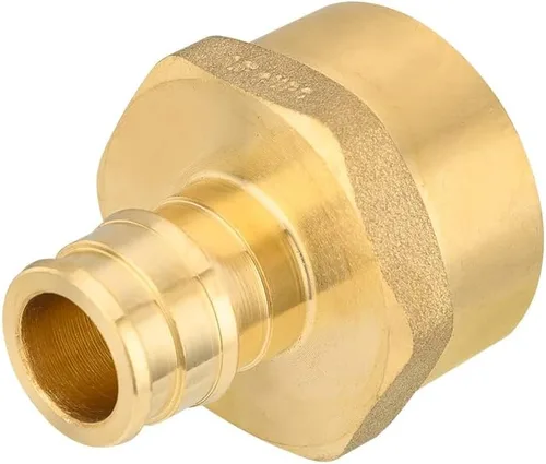 Miniatura 4 de Paquete de 2 accesorios de latón EFIELD Pex A de expansión de flujo completo de 1 pulgada x 1 pulgada, adaptador NPT hembra F1960 solo para tubería