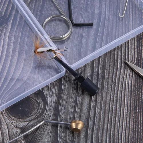 Miniatura 6 de Alwonder Alicates Hackle para atar moscas, 10 unidades, 8 colores, alicates de gancho de mosca, ganchos de punta larga de plástico, herramienta