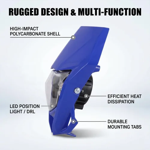 Miniatura 3 de AnXin - Faro delantero para motocicleta LED universal para YZ125 YZ250 TTR230 YZ250F YZ450F DRZ400 WR250F WR450F, la mayoría de las motocicletas