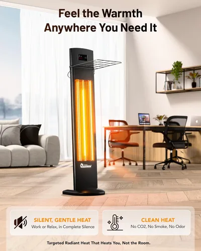 Miniatura 2 de DR. INFRARED HEATER Calentador infrarrojo portátil para interiores y exteriores para patio, garaje, comercial y residencial con control remoto