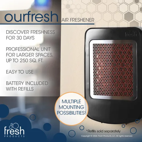 Miniatura 7 de Fresh Products ourfresh - 2 ambientadores de repuesto con aerosol medido con fragancia seca, uso de 30 días, espacios de tamaño mediano, activado