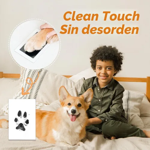 Miniatura 2 de DeerZone Kit de impresión de huellas sin tinta, kit de impresión de huellas de perro, kit de impresión de nariz de perro, almohadillas de tinta