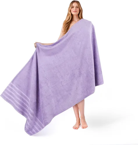 Miniatura 12 de American Soft Linen - Juego de 4 toallas, 100% de algodón turco, 27 x 54 pulgadas, tamaño extragrande, toallas para la ducha, color amarillo