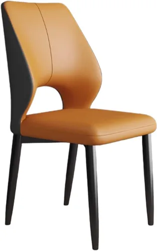 Miniatura 14 de YVYKFZD Simple Dining Chairs Set, PU Leather Kitchen Chairs, Armless Dining Room Chair with Metal Legs, Upholstered Living Room Chair, for Bedroom