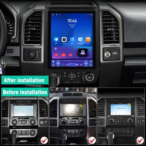 Miniatura 2 de Junsun Estéreo de radio de coche 4+64G para Ford F150 2015-2021 con Bang & Olufsen (B&O) sistema de audio Android 13 inalámbrico CarPlay Android