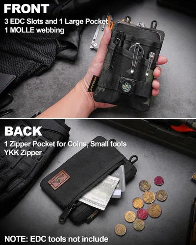 Miniatura 2 de VIPERADE VE1 Organizador de bolsillo, bolsa EDC para hombres, organizador de almacenamiento EDC, equipo EDC, bolsa de bolsillo multiherramienta