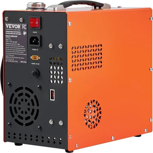 Miniatura 13 de VEVOR Compresor de aire PCP, compresor de pistola de aire PCP portátil de 4500 PSI/30 Mpa, sistema de refrigeración de agua y ventilador integrado