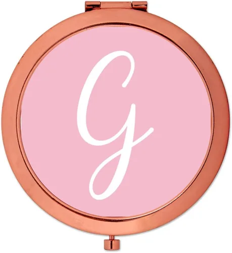 Miniatura 24 de Andaz Press Espejo compacto de oro rosa, regalo de boda de dama de honor, rosa rubor, paquete de 1, despedida de soltera, despedida de soltera, Maid