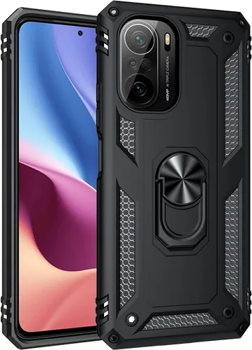 Miniatura 2 de Funda compatible con Xiaomi Poco M5s 4G, compatible con Redmi Note 10 4G / Note 10S 4G / Note 11 SE (India) Funda para teléfono con soporte de Negro