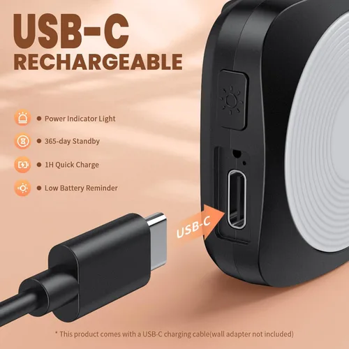 Miniatura 3 de Elecpow Alarma de seguridad personal para mujer, llavero MissCubie y equipo reflectante de alta visibilidad para correr con alarma de línea de carga
