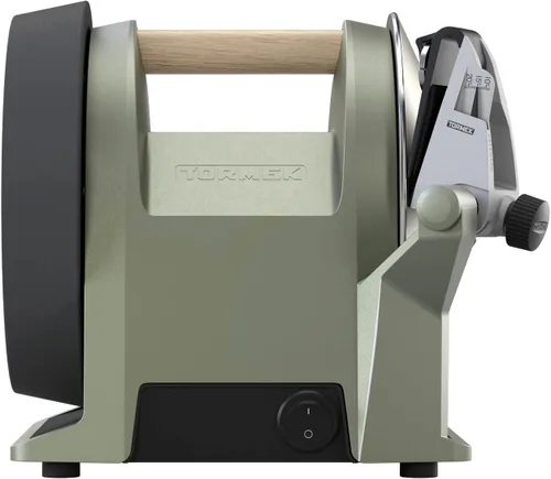 Afilador de cuchillos de cocina Tormek T-1 para uso doméstico - NEGRO KARBON - Versión EE. UU. - Inglés (Verde ceniza)