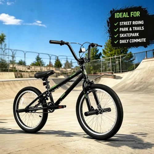 Miniatura 2 de HILAND 20 inch Kids BMX Bicycle for Boys Girls Age 5-12 Years Old, 360 Degree Gyro & 4 Pegs, Kids Bike for Beginner-Level to Advanced Riders