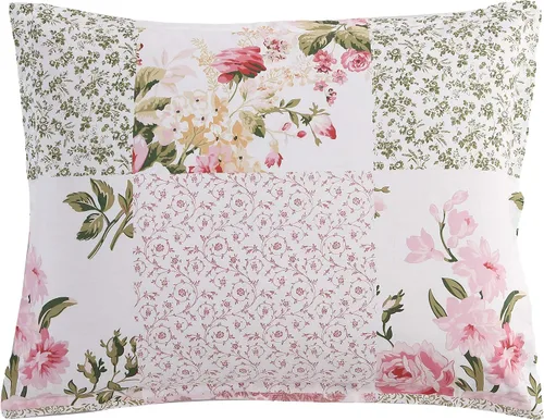 Miniatura 6 de Laura Ashley Inicio - Juego de edredón tamaño individual, ropa de cama reversible de algodón, incluye funda a juego con funda de almohada europea