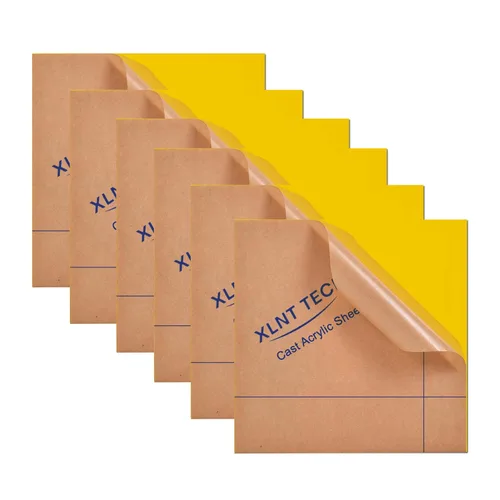 Miniatura 7 de 6 PCS Láminas de Plástico Acrílico Fundido Negro Opaco (no Transparente) de 8 x 8 Pulgadas (.118" de Grosor), para Letreros, Proyectos de Bricolaje.
