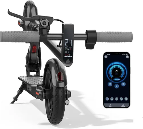 Patinetes eléctricos – Scooter eléctrico para adultos, motor de 500 W, velocidad máxima de 18 MPH, neumáticos de 8.5 pulgadas, 21 millas, scooter