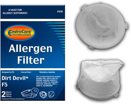 Envirocare Filtros de repuesto prémium para aspiradora hechos para adaptarse a Dirt Devil F5. Dirt Devil Scorpion Hand Vacs modelos 08200, 8201,