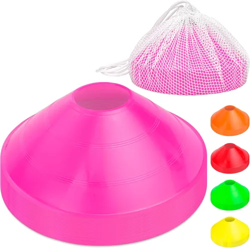 Miniatura 10 de GoSports - Conos deportivos premium para entrenamiento de agilidad y ejercicios - Paquete de 20 unidades con bolsa - Naranja, verde, rosa, amarillo