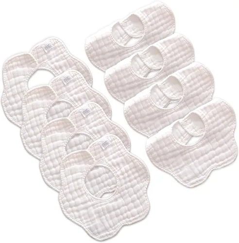 Miniatura 19 de Baberos de muselina para bebés, baberos para babero de dentición para bebé niña o niño de muselina de algodón Azur