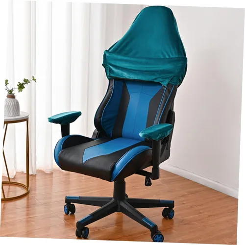 Miniatura 6 de Zerodeko 1 juego de funda para silla de juegos para computadora de forro polar plateado