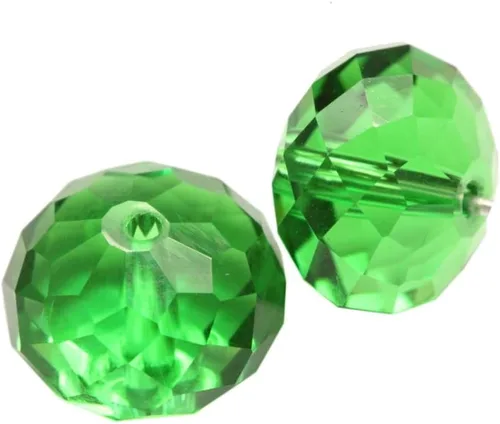 Miniatura 25 de Adabele - 100 cuentas de cristal Rondelle sueltas facetadas austriacas de 0.315 pulgadas (0.315 in), espaciador de sol naranja compatible