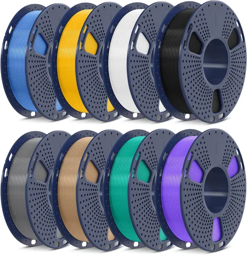 Miniatura 12 de SUNLU - Paquete de filamentos PLA de 0.06 pulgadas, para impresora 3D, multicolor, rollo ordenado, empaquetado de manera individual al vacío, 8