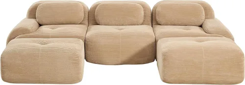 Miniatura 23 de Sofá modular sin hueso comprimido de espuma viscoelástica de 117 pulgadas, sofás seccionales grandes de 3 plazas para sala de estar, sofá modular