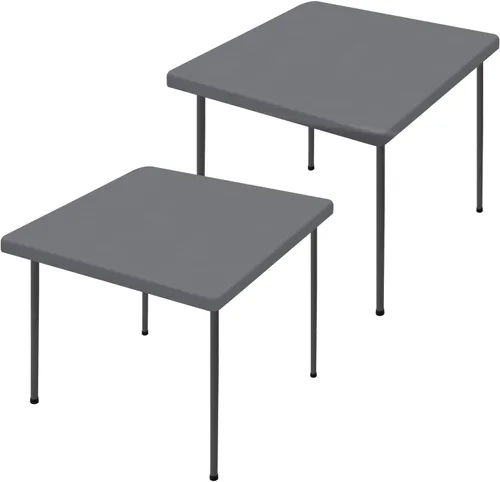 Miniatura 57 de Moosfor Paquete de 2 manteles rectangulares de elastano de 4 pies, elásticos y ajustables para pícnic, cubierta de mesa de patio elástica y lavable