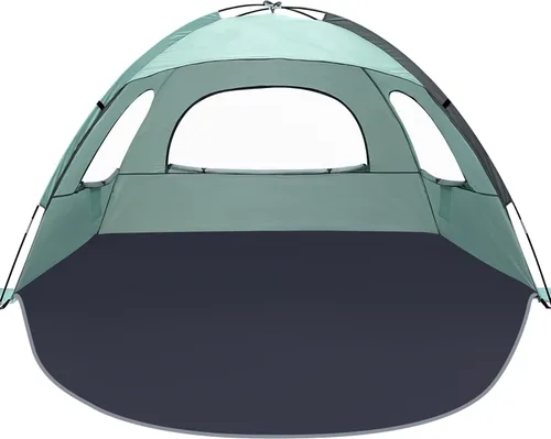 Miniatura 20 de NXONE Tienda de campaña de playa con protección UV UPF 50+, ligero y fácil de instalar, toldo de playa portátil para la familia, gran espacio