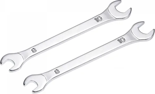 uxcell Llave fina de extremo abierto, 0.315 in x 0.394 in, espejo métrico, acero de alto carbono, para mantenimiento doméstico y reparaciones