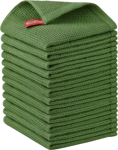 Miniatura 21 de Nialnant - Toalla de cocina 100% algodón, tejido gofre, suave, absorbente y de secado rápido, toallas para secar platos, trapos de limpieza - Multi