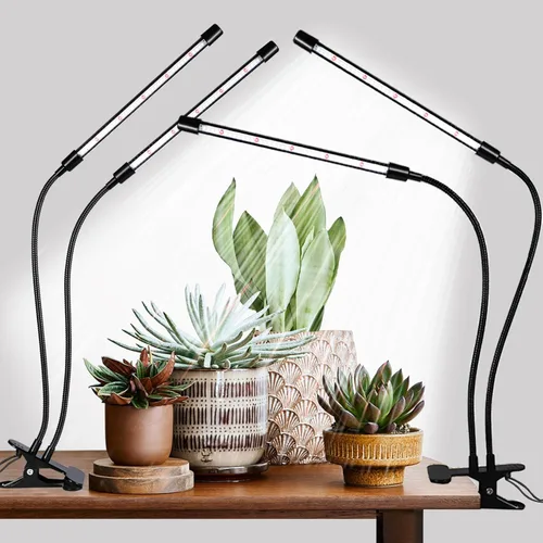 Miniatura 12 de Luces de cultivo negras para plantas de interior, luces de plantas con clip de 126 LED, lámparas de cultivo de plantas LED de espectro completo