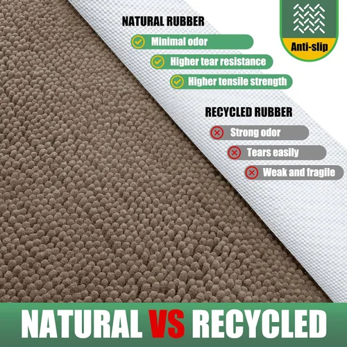 Miniatura 5 de IM HOME Felpudo absorbente de chenilla para exterior de 36" x 24", tapetes para perros antideslizantes lavables para interiores, tapete para perros