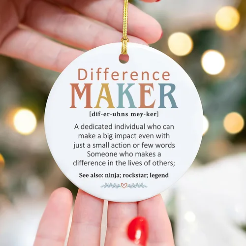 Miniatura 7 de Ornamento de Definición Diferenciador – Regalo Inspirador de Ornamento Navideño para Hombres, Mujeres, Jefe, Líder, Entrenador, Maestro, Colegas