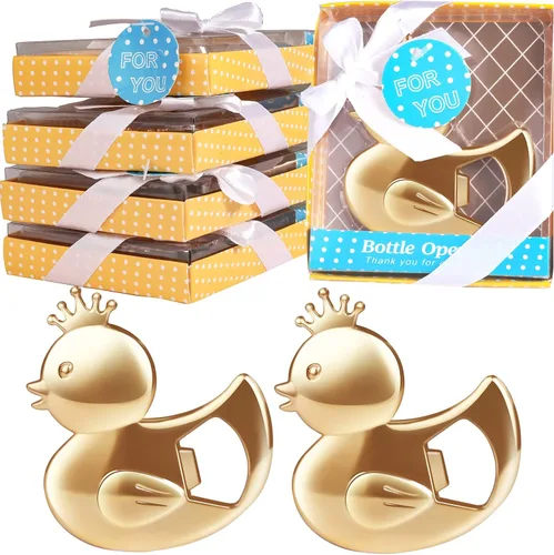 Miniatura 8 de 20 abrebotellas de pato amarillo, aleación de zinc, forma de pato, abrebotellas de recuerdo de fiesta, recuerdos de baby shower