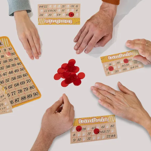 Miniatura 6 de Extguds Juego de bingo de Tombola, Vintage Tombola Italiano, Lotería rusa con número 1-90 para lotería, para hasta 24 jugadores