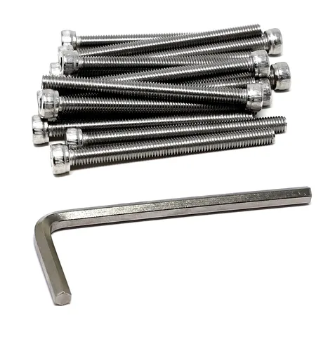 Miniatura 210 de iexcell 25 piezas M4 x 60/65/70/75/3.150 in paso de rosca 0.028 in acero inoxidable 304 cabeza hexagonal Tornillos Tornillos surtido Kit