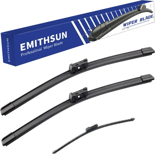 Miniatura 12 de EMITHSUN® Juego de limpiaparabrisas de repuesto para Jeep Wrangler 2007-2017, que cumplen con la calidad OEM, juego de limpiaparabrisas delanteros