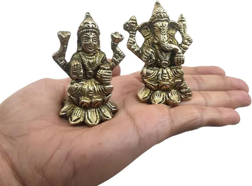 Miniatura 17 de Craftsofindia Goddess Durga - Estatua pequeña de latón, decoración divina, escultura hindú hecha a mano de 3 pulgadas para el altar del hogar