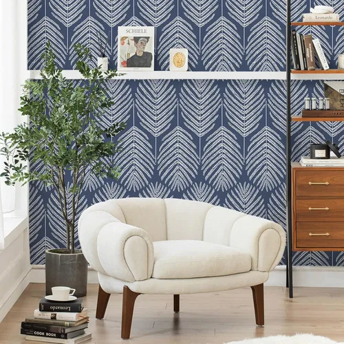 Miniatura 4 de Fititem Papel Tapiz Azul Despegar y Pegar Costero Boho Azul Papel de Contacto para Gabinetes Océano Playa Moderno Papel de Contacto Removible