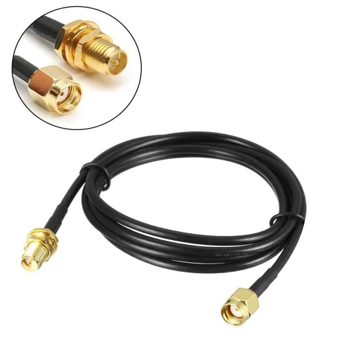 Miniatura 2 de traderplus Paquete de 3 cables de extensión RP-SMA macho a hembra de 10 pies Router WiFi Extensor de antena