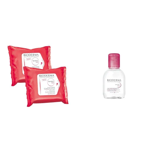 Bioderma - Desmaquillante - Sensibio H2O - Limpieza y Desmaquillante - Calmante de la Piel - Toallitas de maquillaje para pieles sensibles