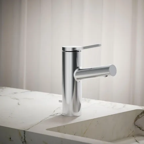 Miniatura 2 de KOHLER K-99491-4-CP Elate - Grifo de lavabo de baño con mango único, desagüe emergente, 1.2 GPM, manija de una sola palanca, diseño elegante, cromo